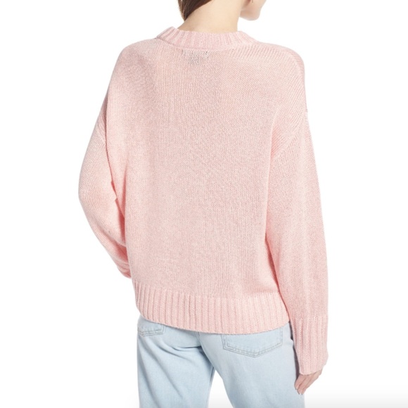 SOMETHING NAVY Subtle Sheen Sweater in Pink Gem - Picture 2 of 9